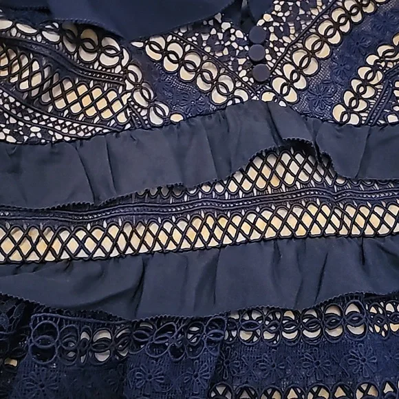 Self-portrait Navy Blue Mini Dress - Picture 11 of 12